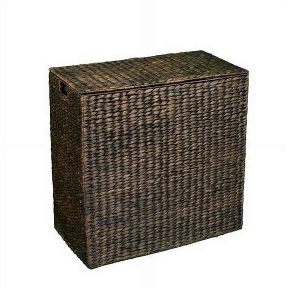 BirdRock Home Double Laundry Hamper with Lid and Divided Interior