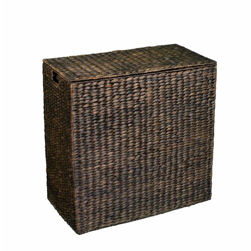BirdRock Home Double Laundry Hamper with Lid and Divided Interior