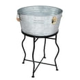 thumbnail image 1 of BirdRock Home Galvanized Beverage Tub with Stand - Indoor & Outdoor - Silver, 1 of 8