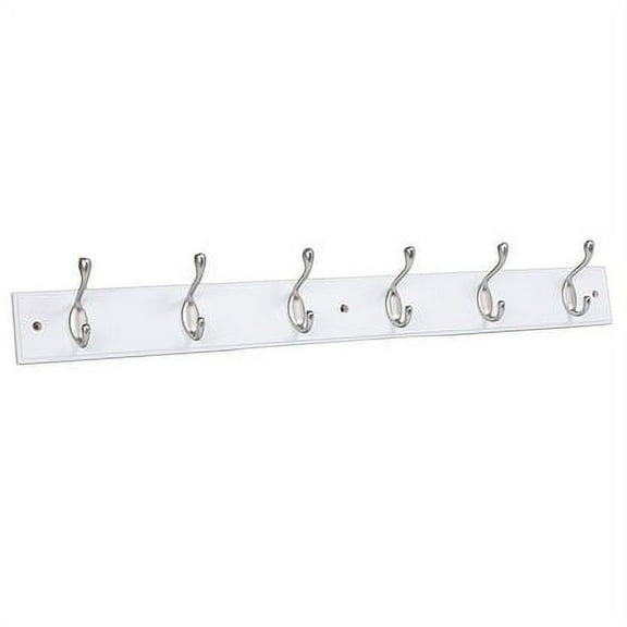 BirdRock Home Hook Coat and Hat Rack - 6 Dual Hooks