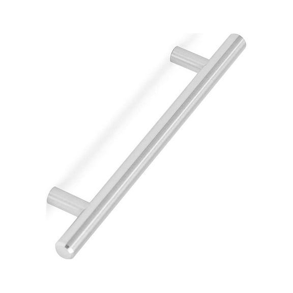 BirdRock Home Modern Rounded T-Bar Handle - Brushed Nickle - 25 Pack