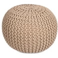 thumbnail image 1 of BirdRock Home Round Pouf Foot Stool Ottoman - Natural, 1 of 7