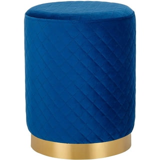 Blue velvet 2024 round ottoman