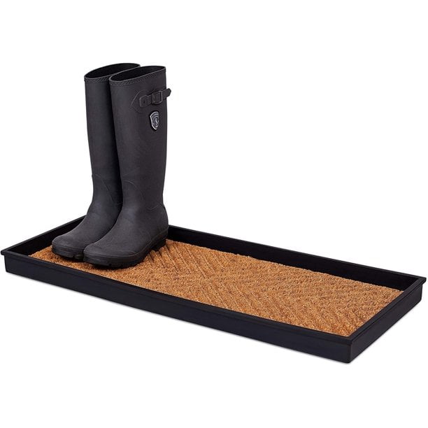 BirdRock Home Rubber Boot Tray  34 inch Decorative Boot Tray