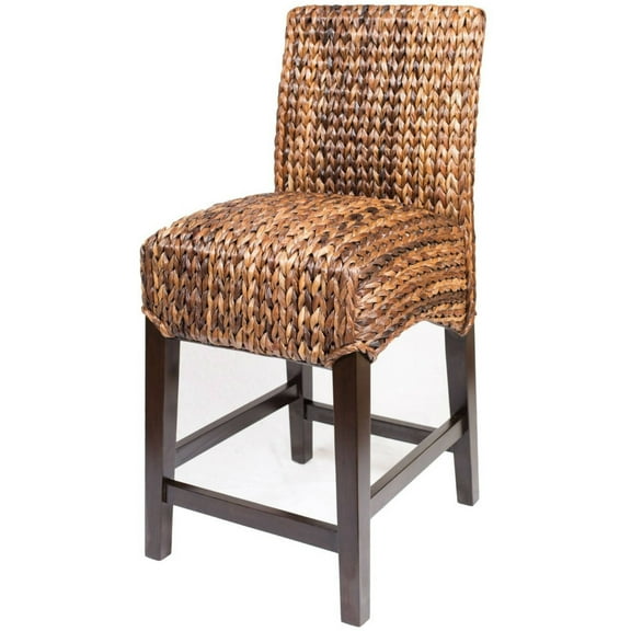 BirdRock Home Seagrass Counter Stool - Counter Height - Espresso