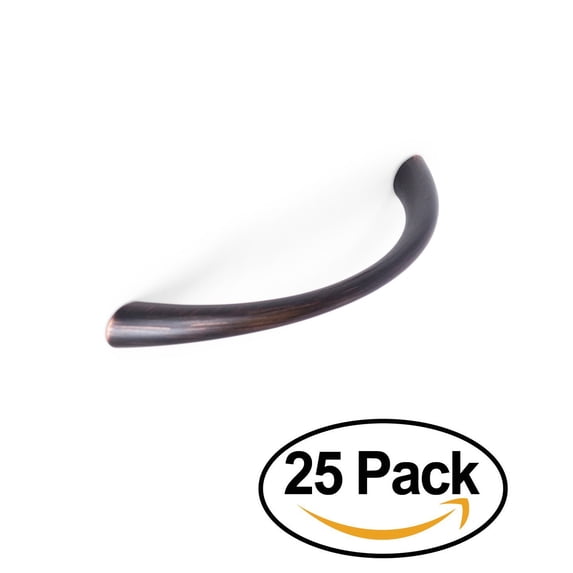 BirdRock Home Sleek Rounded Handle - Oil Rubbed Bronze - 25 Pack