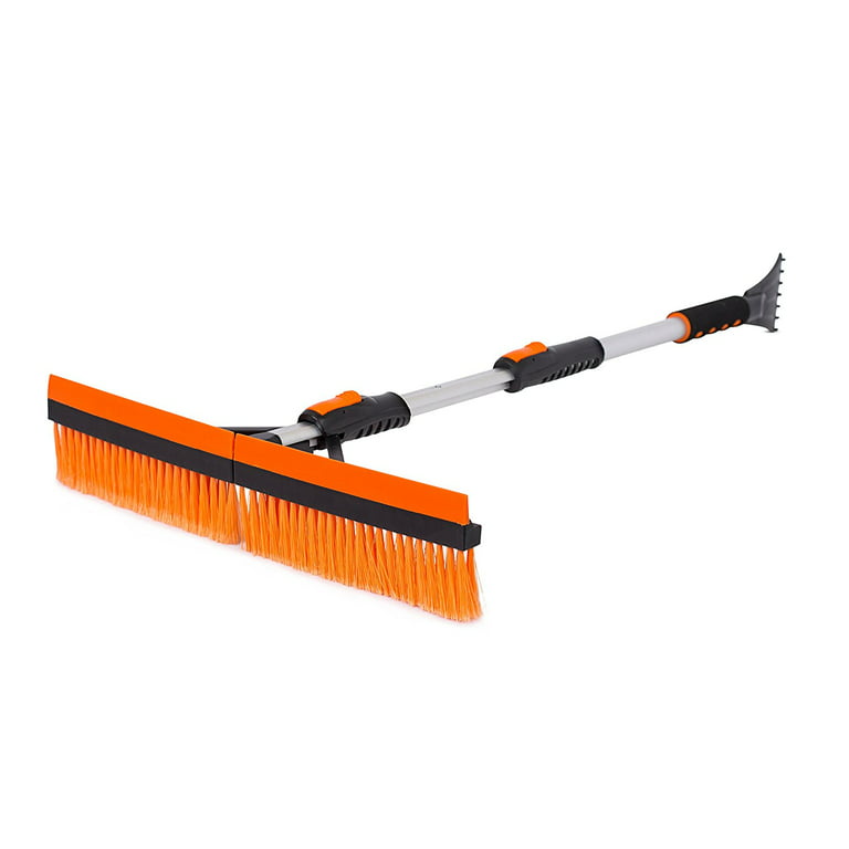 Extendable Snow Brush with Ice Scraper and Squeegee 