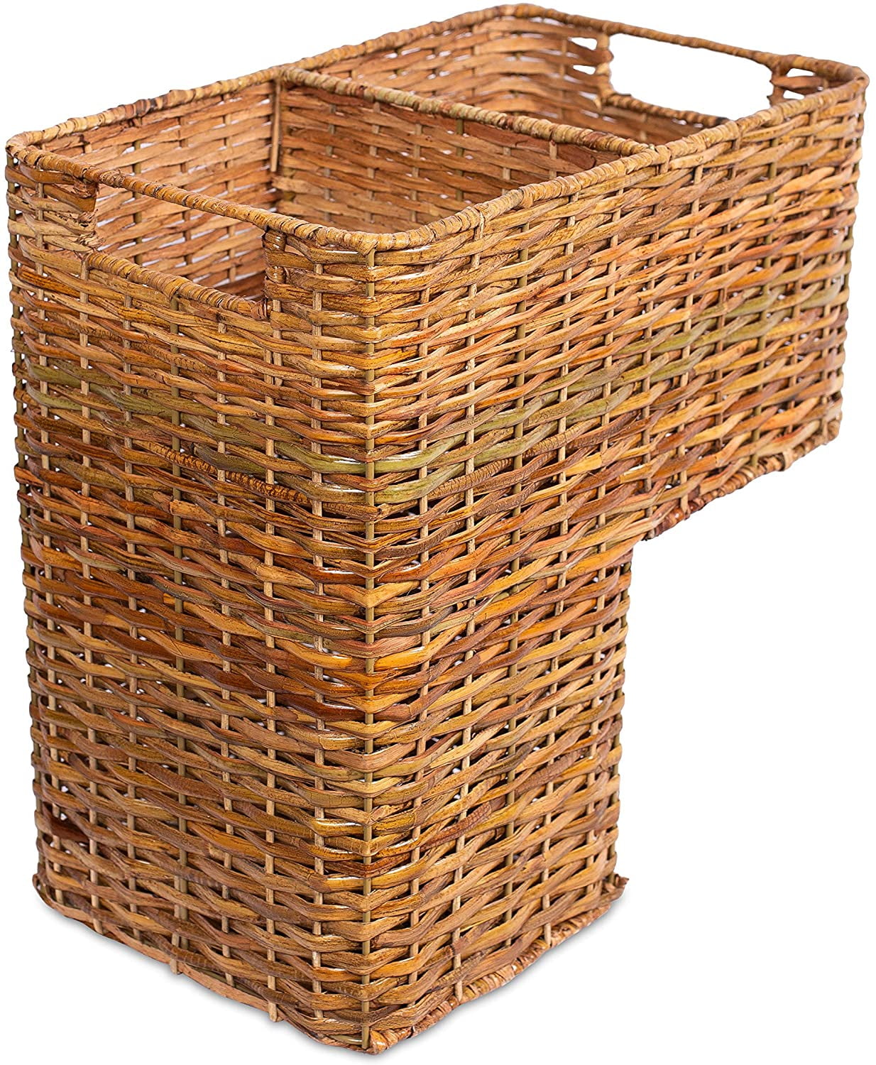 BirdRock Home Stair Basket for Staircases Wicker Woven Storage Bin