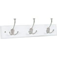 thumbnail image 1 of BirdRock Home Tri Hook Coat Rack - 3 Hooks - Wall Mount Hat Rack - White Finish - Satin Nickel Hooks, 1 of 1