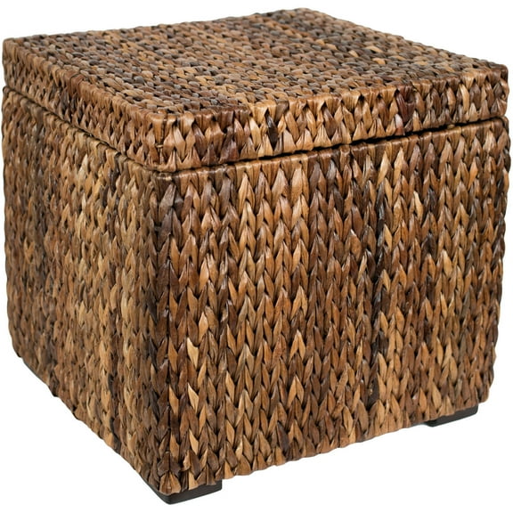 BirdRock Home Woven Abaca Storage Cube - Espresso