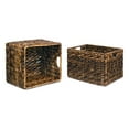 thumbnail image 1 of BirdRock Home Woven Storage Shelf Organizer Baskets with Handles - Set of 3 - Espresso, 1 of 4