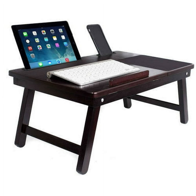 BirdRock HomeMulti tasking Laptop Bamboo Bed Tray Walnut