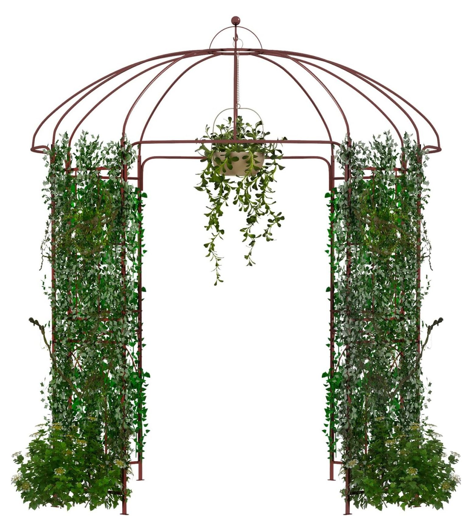 Photo inspiration: Birdcage Garden Arbor 7X8 4Ft Metal Pergola With Trellis Photo Inspiration