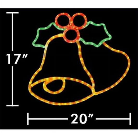 Birddog Distributing Inc. 100MOLBELLS UV Protected Rope Light Led Ringing Bells