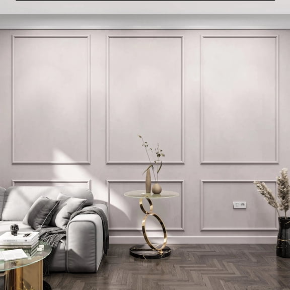 Birdeco Wall Molding Package, DIY Picture Frame Wainscoting Kit, 3 Upper and 3 Lower Frames, Easy Installation, White