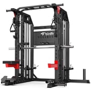 HASIMAN All-Steel Power Cage Rack, 2900 lbs Heavy Duty Home Gym Power Station with J-Hooks, Dip Bars, Landmine & Cable Crossover