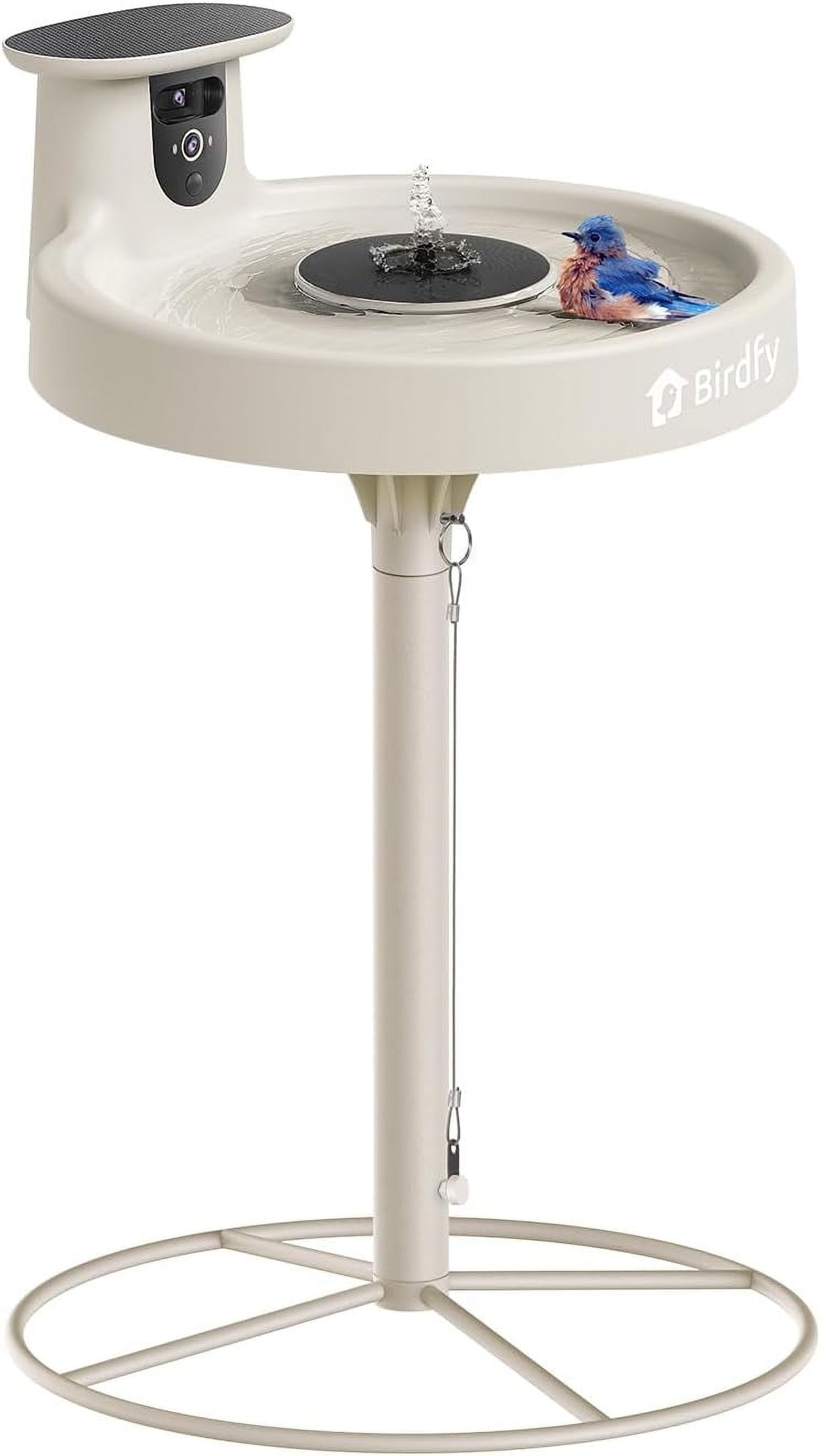 Walmart Saving of  Birdfy Smart Bird Bath with Camera, Solar Panel, Fountain & Stand, Dual-Lens 1080P Camera for Bird Watching, AI Bird Identification & Auto Video Capture with Notifications