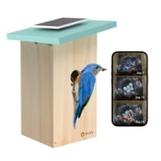 Birdfy Smart Bird Houses With 1080P HD Bird Feeder Camera, Perfect Viewing Bird Nesting and Hatching, Solar Powered, Cyan