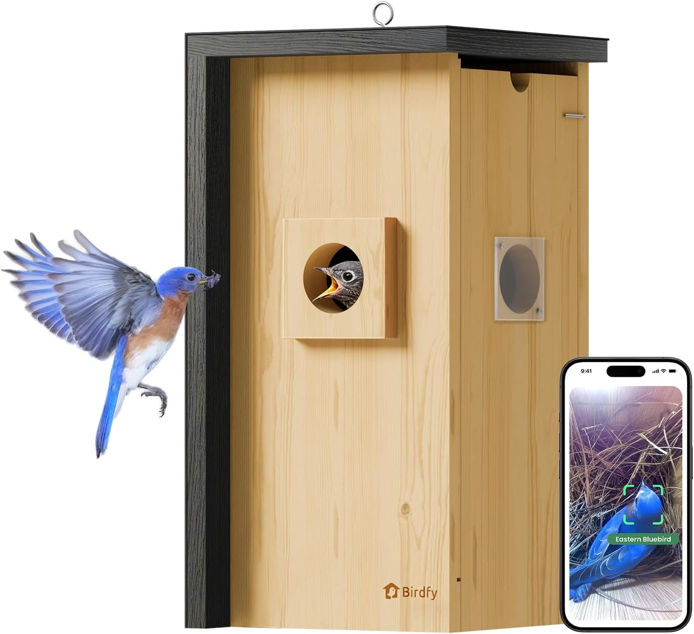 Birdfy Smart Bird Houses With 1080P HD Bird Feeder Camera, Perfect Viewing Bird Nesting and Hatching, Gift for Bird Lover