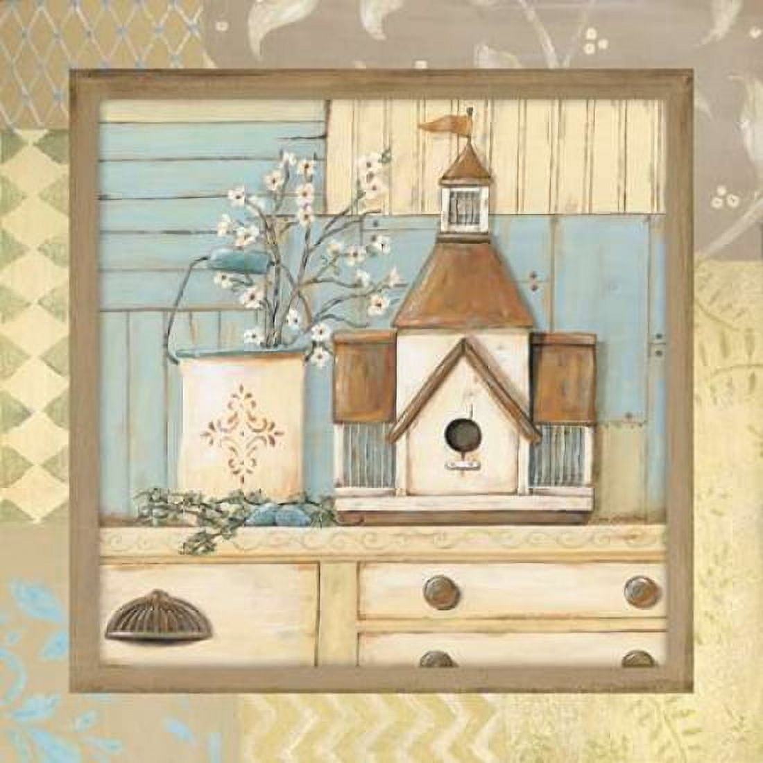 Birdhouse II Canvas Art - Jo Moulton (24 x 24)