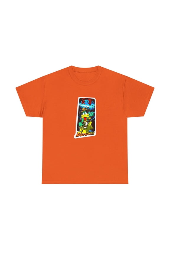 Birdhouse Jaws Duck Jones Skateboard 2000s Vintage Rare Classic T Shirt Print - Orange / M
