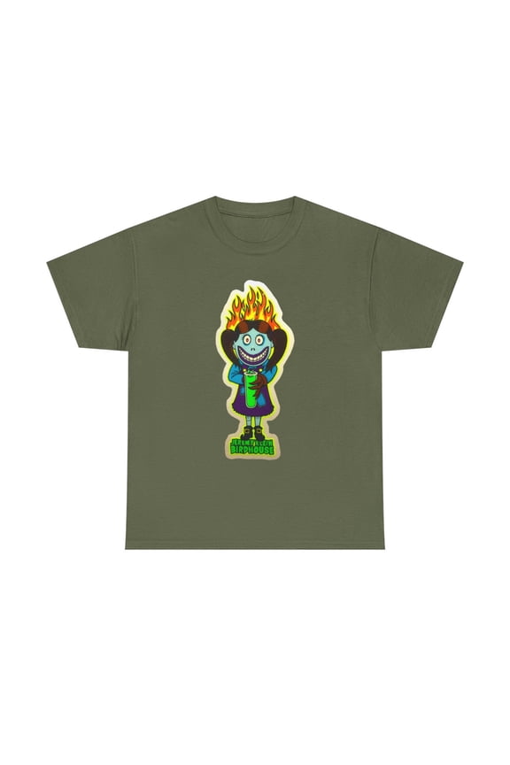 Birdhouse Klein Skateboarding Vintage Retro 90s Skate T Shirt Print - Military Green / 4XL
