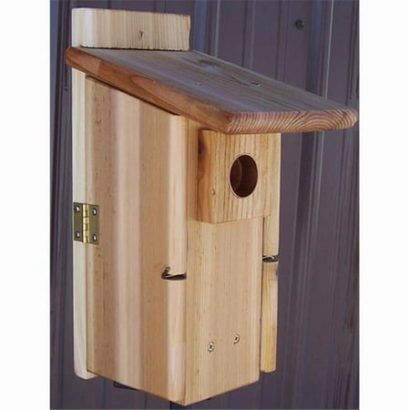 Birdhouse "Marigold" - Wood Nesting Box - Sneak-A-Peek Window