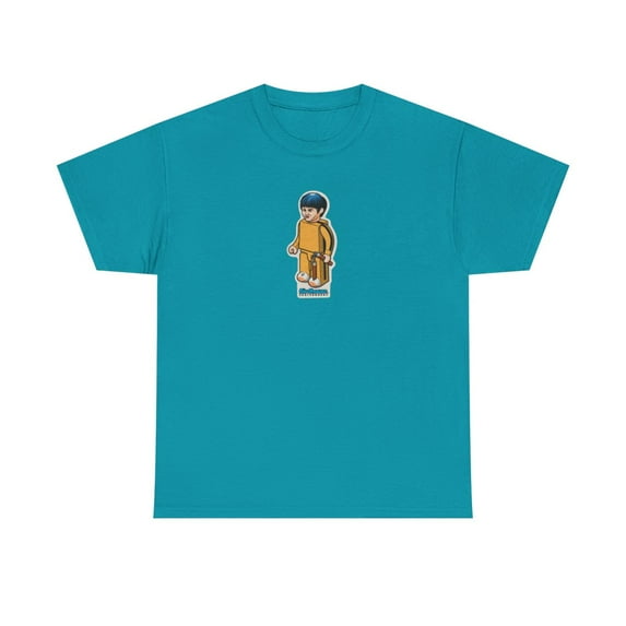 Birdhouse Nunchaku Lego Skateboard 90s 00s Vintage Classic T Shirt Design Print - Tropical Blue / 2XL