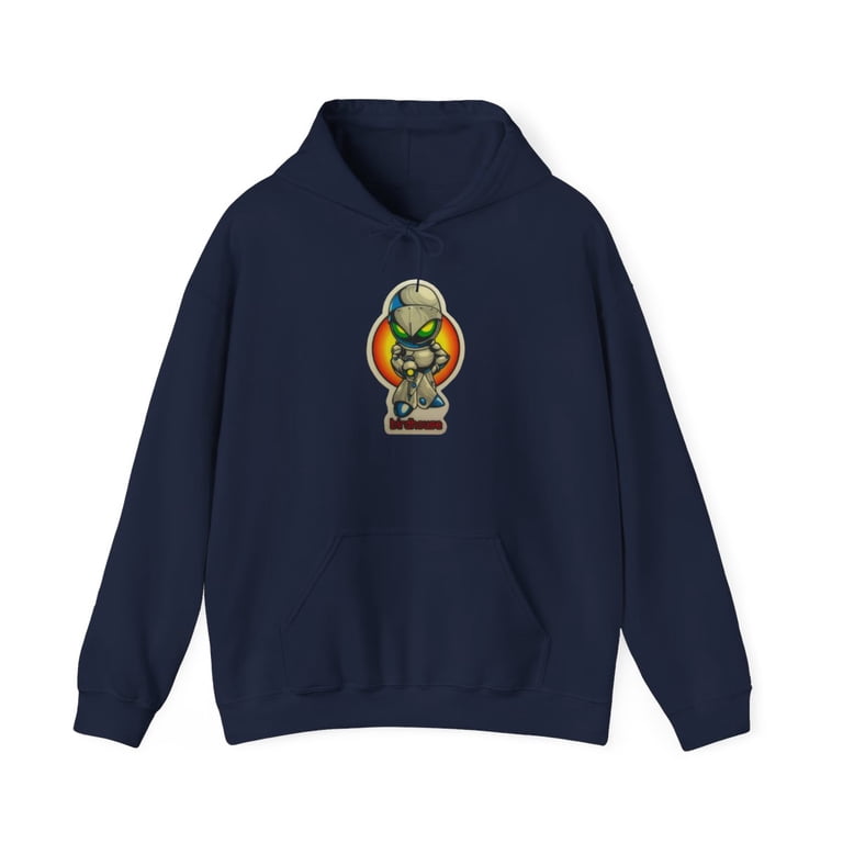 Birdhouse Robot Skateboarding Vintage Retro 90s Skate Hoodie