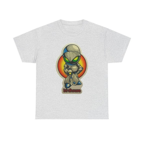 Birdhouse Robot Skateboarding Vintage Retro 90s Skate T Shirt Design - Ash / M