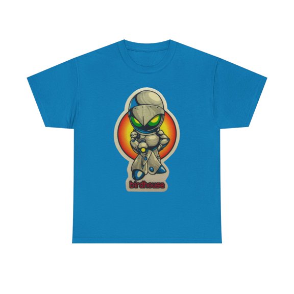 Birdhouse Robot Skateboarding Vintage Retro 90s Skate T Shirt Design - Sapphire / M