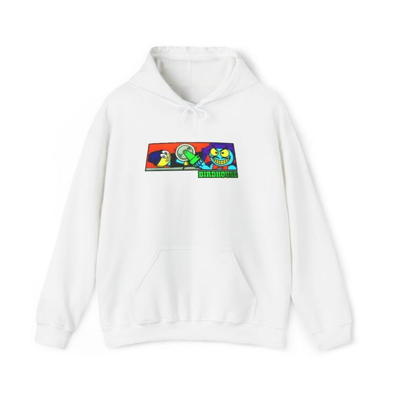 Birdhouse Saw Magician Skateboard 2000s Vintage Classic Rare Hoodie Print - 2XL / White