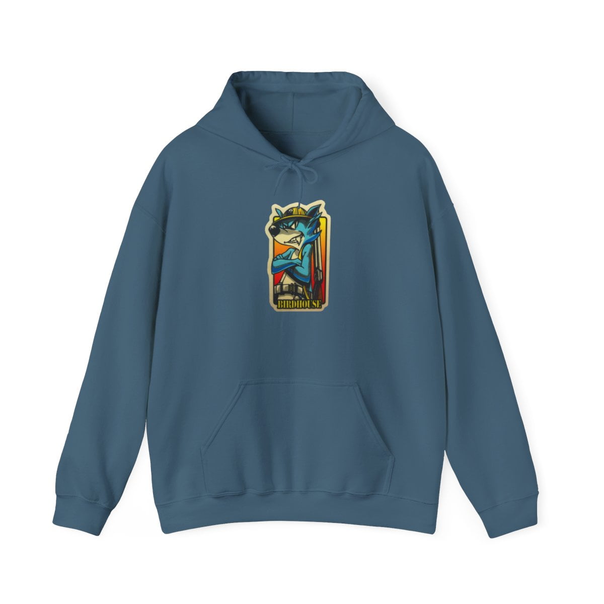 Birdhouse Wolf Skateboarding Vintage Retro 90s Skate Hoodie Design