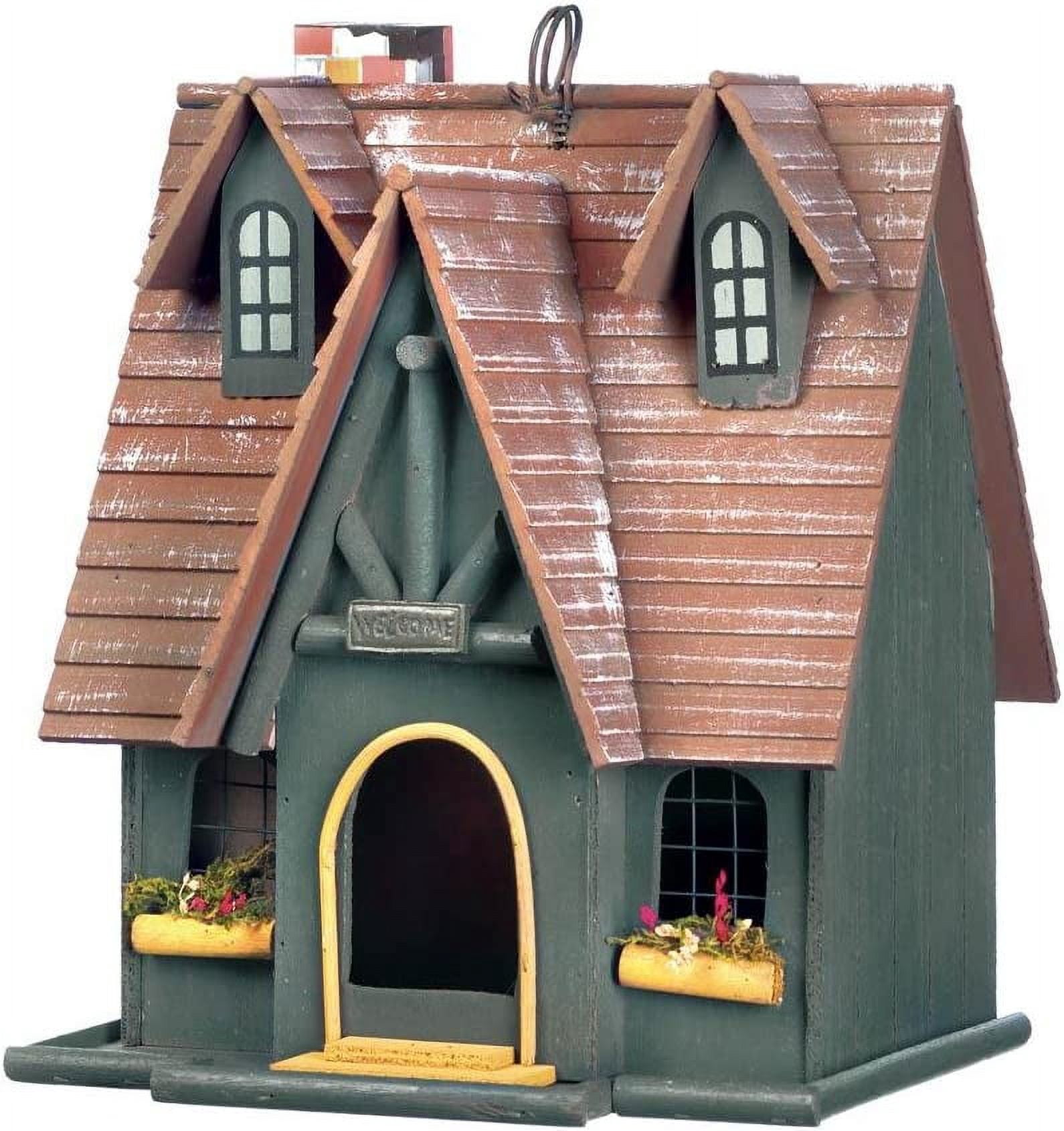 Gallery Detail: Birdhouses Thatch Roof Cottage Wooden Birdhouse For Garden Patio Decor