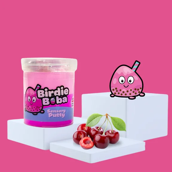 Birdie Boba - Cherry Scented Sensory Putty - Butterslime Texture - Ages 5+