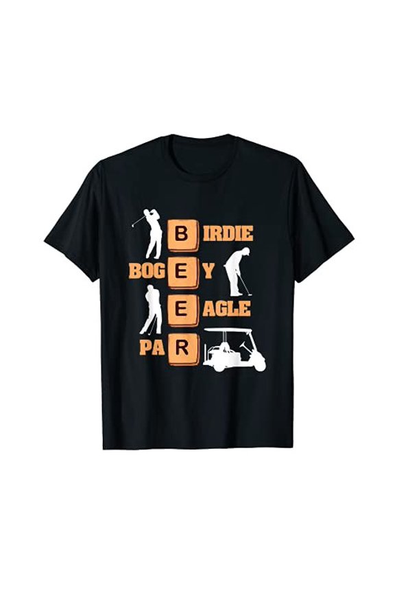 Birdie Bogey Eagle Par Beer Golf Ball Funny Golfer T-Shirtfrom JP