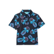 Boys Ombré Pineapple Print Polo Top with UV 30, Sizes XS-XL