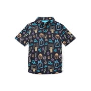 Boy's Performance Neon Basketball Printed Golf Polo Shirt, Sizes XS-XL
