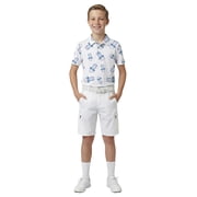 Birdie Bound Boys Print Performance Golf Polo Shirt with UPF50, Sizes XS-XL
