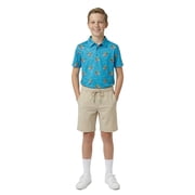 Birdie Bound Boys Print Performance Golf Polo Shirt with UPF50, Sizes XS-XL
