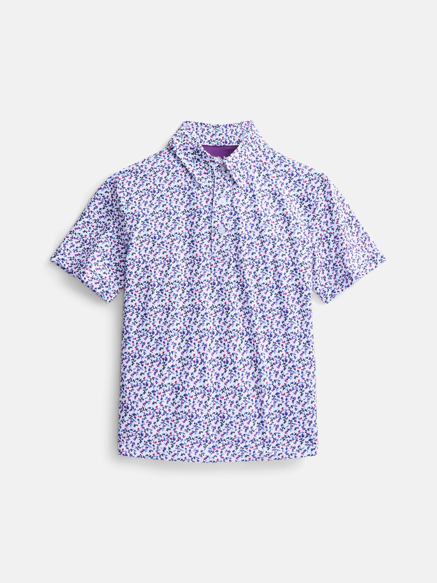 Birdie Bound Boys Ditsy Ivy Polo Shirt, Sizes 4-16