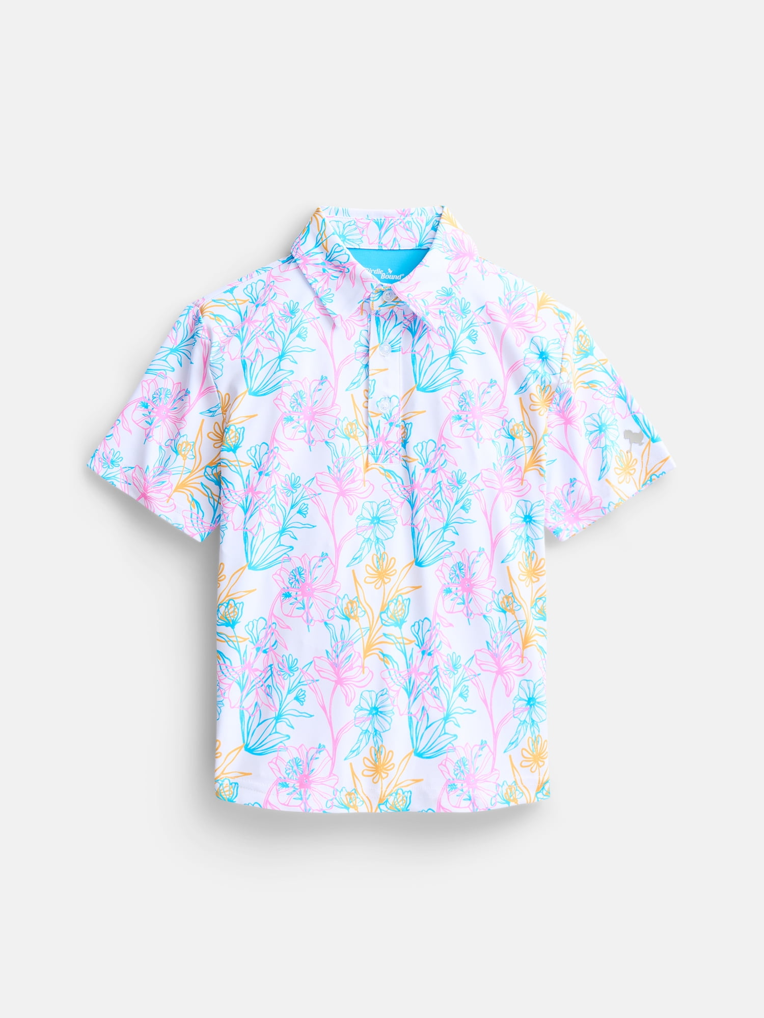 Birdie Bound Boys Flower Line Polo Shirt, Sizes 4-16