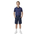 thumbnail image 1 of Birdie Bound Boys Performance Floatie Flamingo Golf Polo Shirt, Sizes XS-XL, 1 of 5