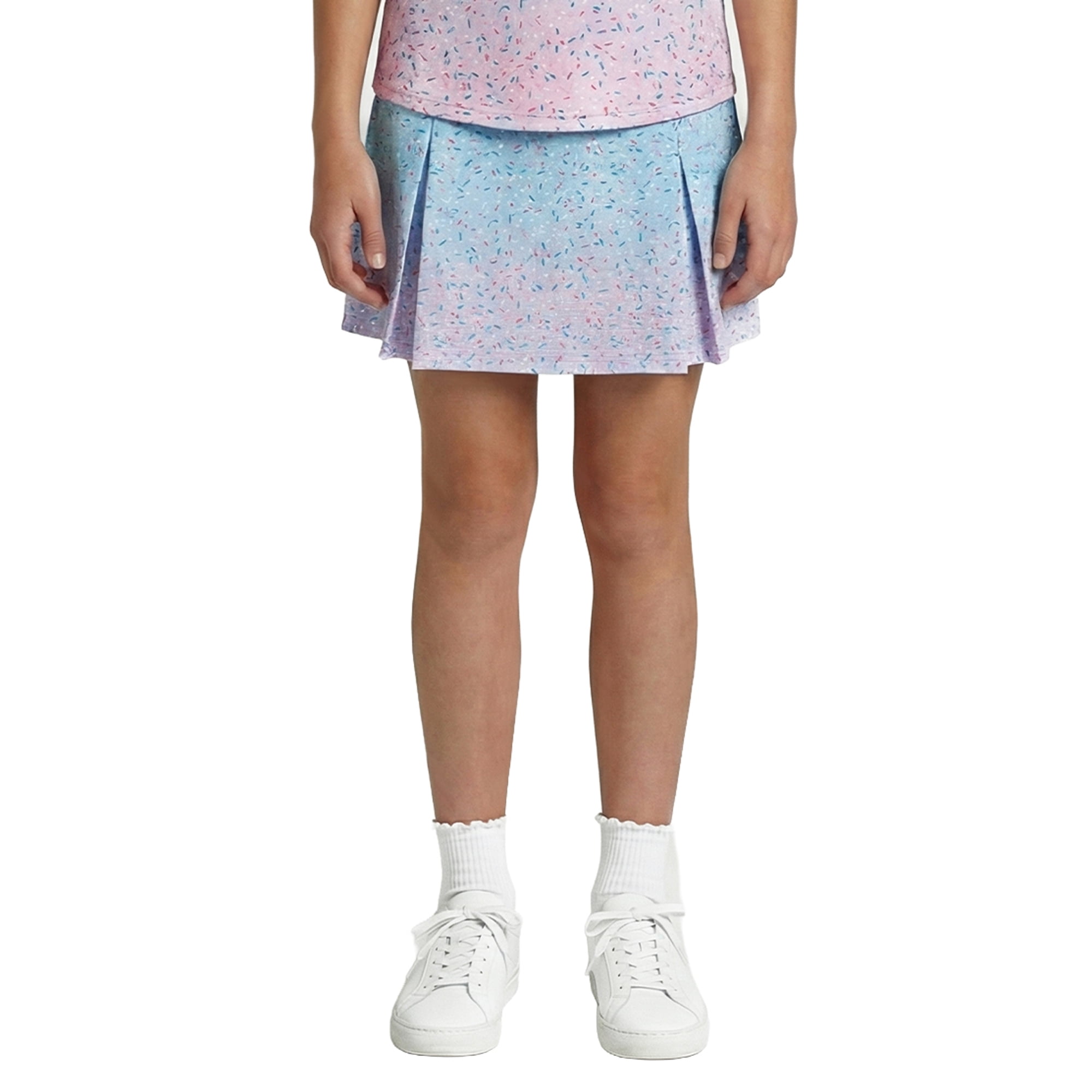 Birdie Bound Girls Sprinkle Splatter Print Skort with UPF50, Sizes XS-XL