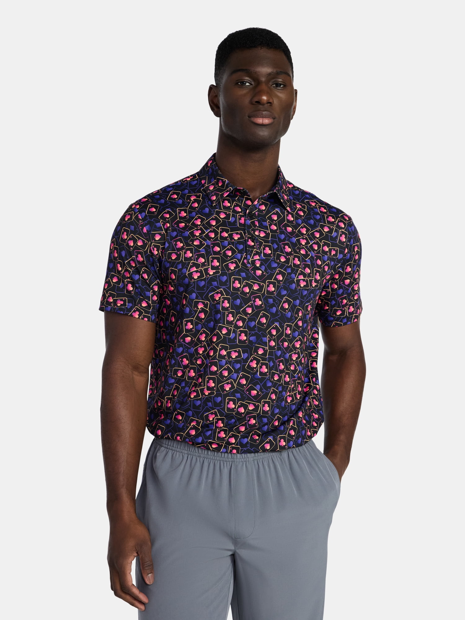 Birdie Bound Men's and Men's Big & Tall Novelty Golf Polos, Sizes XS-4XLT
