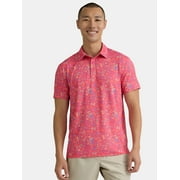 Birdie Bound Men's & Big Men's Novelty Print Golf Polo, Sizes S-5XL