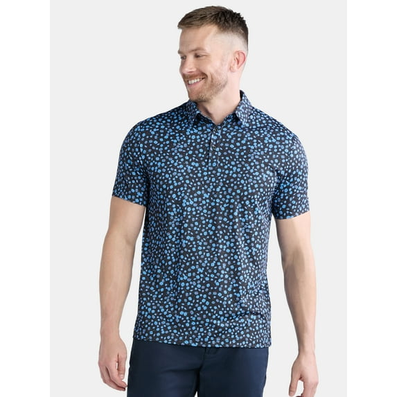 Birdie Bound Men's & Big Men's Novelty Print Golf Polo, Sizes S-5XL