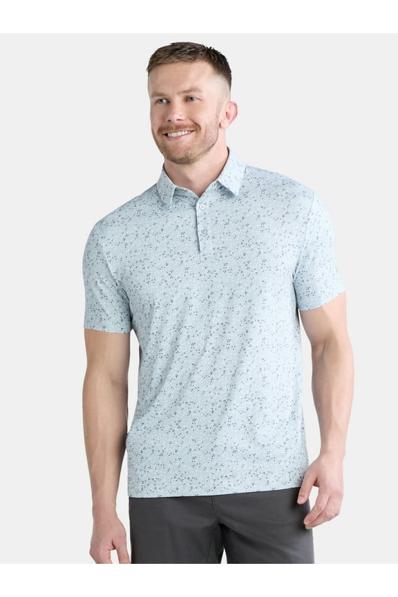 Men's & Big Men's Novelty Print Golf Polo, Sizes S-5XL