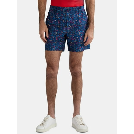 Birdie Bound Men's & Big Men's Novelty Printed Golf Shorts, 6" Inseam, Sizes XS-5XL