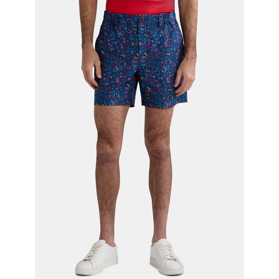 Birdie Bound Men's & Big Men's Novelty Printed Golf Shorts, 6" Inseam, Sizes XS-5XL